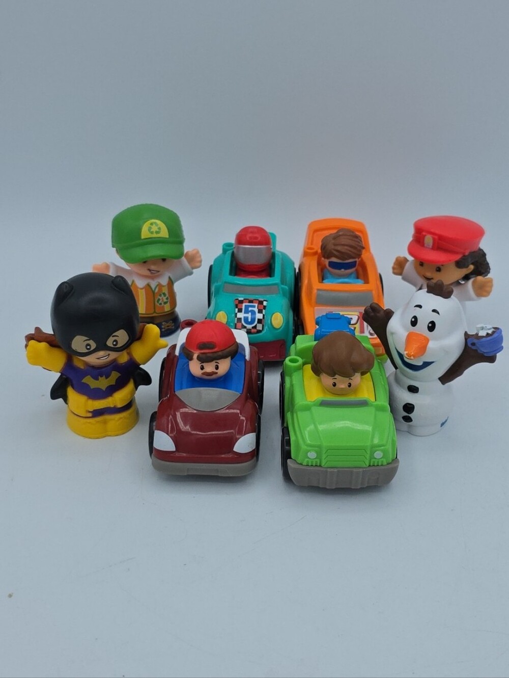 Little People Lot Of 10 Disney, Batman, Hotwheels, Gamer Dad, Polar Bear